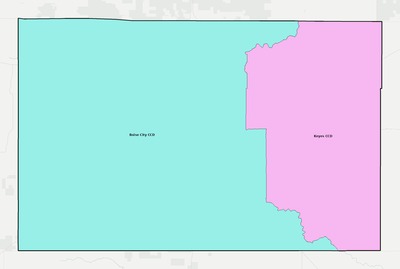 Cimarron County OK townships and subdivisions map