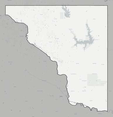 Cleveland County OK county basemap context