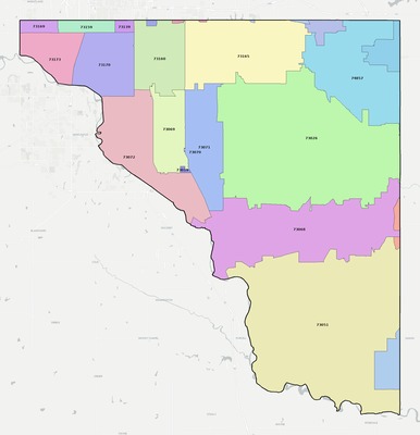 Cleveland County OK ZIP code boundaries map