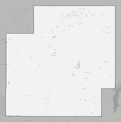 Coal County OK county basemap context