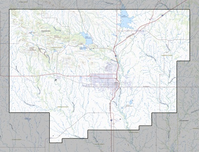 Comanche County OK USGS topo map