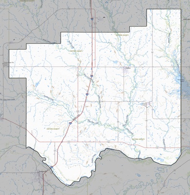Cotton County OK USGS topo map