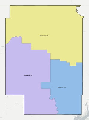 Craig County OK townships and subdivisions map