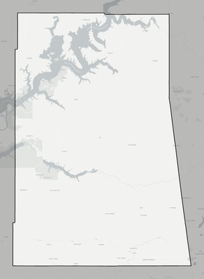 Delaware County OK county basemap context