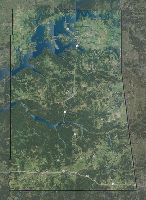 Delaware County OK USGS imagery and topo map