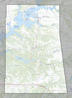 Delaware County OK USGS topo map
