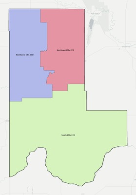 Ellis County OK townships and subdivisions map