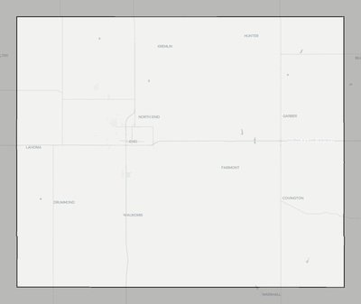 Garfield County OK county basemap context