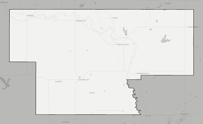 Garvin County OK county basemap context