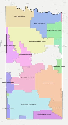 Grady County OK school district boundaries map