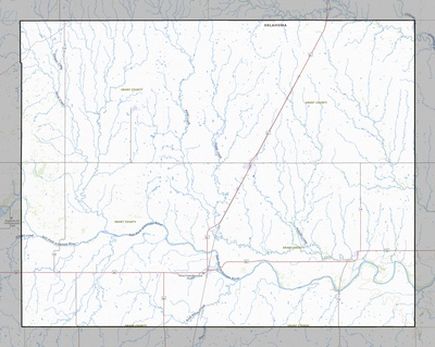 Grant County OK USGS topo map