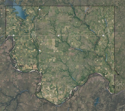 Jefferson County OK USGS imagery and topo map
