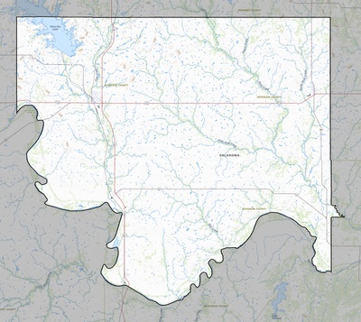 Jefferson County OK USGS topo map