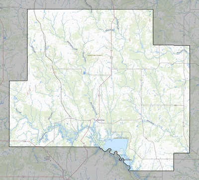 Johnston County OK USGS topo map