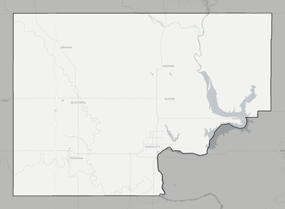Kay County OK county basemap context
