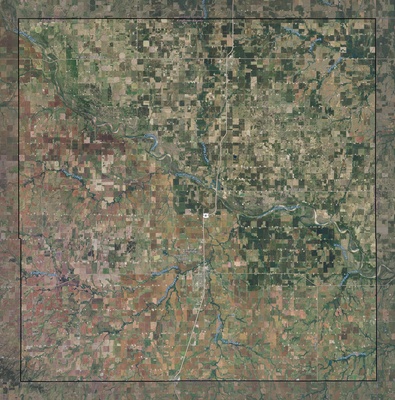 Kingfisher County OK USGS imagery and topo map