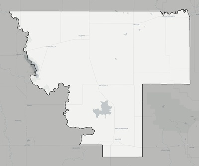 Kiowa County OK county basemap context