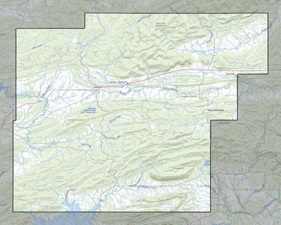 Latimer County OK USGS topo map