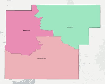 Latimer County OK townships and subdivisions map
