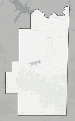 Le Flore County OK county basemap context