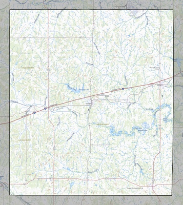 Lincoln County OK USGS topo map