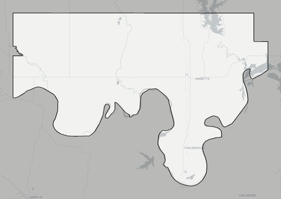 Love County OK county basemap context