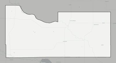 Major County OK county basemap context
