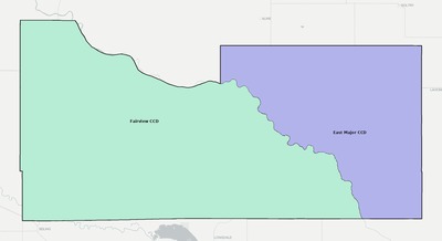Major County OK townships and subdivisions map