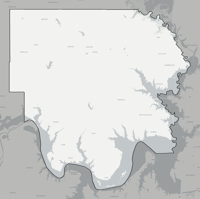 Marshall County OK county basemap context