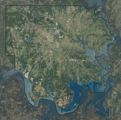 Marshall County OK USGS imagery and topo map