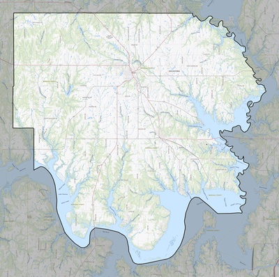 Marshall County OK USGS topo map