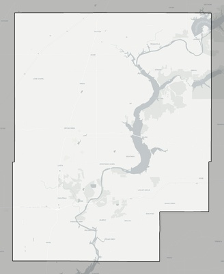 Mayes County OK county basemap context