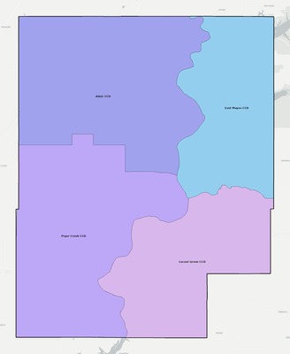 Mayes County OK townships and subdivisions map