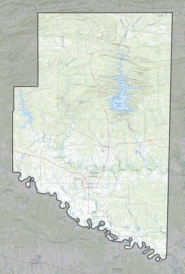 McCurtain County OK USGS topo map