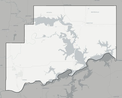McIntosh County OK county basemap context