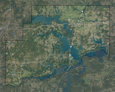 McIntosh County OK USGS imagery and topo map