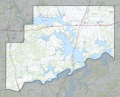 McIntosh County OK USGS topo map