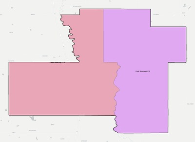 Murray County OK townships and subdivisions map