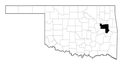 Muskogee County in Oklahoma