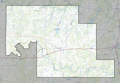 Okfuskee County OK USGS topo map