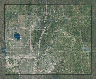 Oklahoma County OK USGS imagery and topo map