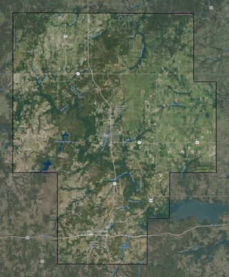 Okmulgee County OK USGS imagery and topo map