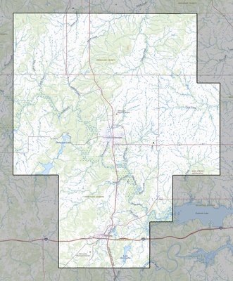 Okmulgee County OK USGS topo map