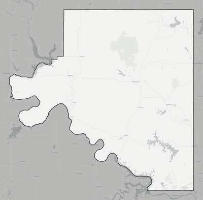 Osage County OK county basemap context
