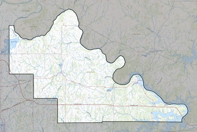 Pawnee County OK USGS topo map