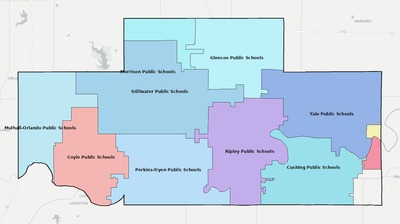 Payne County OK school district boundaries map