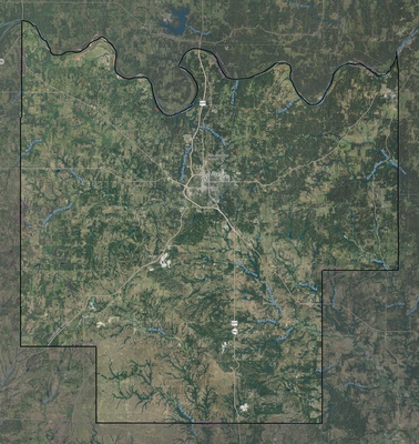 Pontotoc County OK USGS imagery and topo map