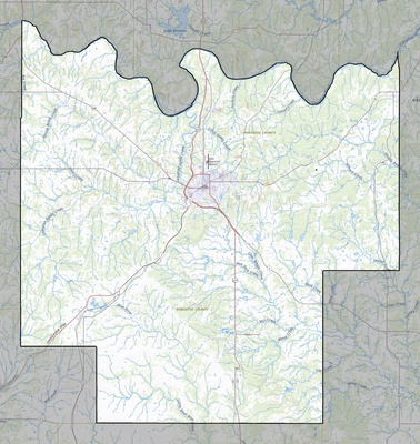 Pontotoc County OK USGS topo map