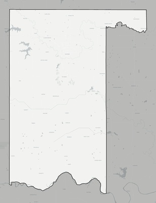 Pottawatomie County OK county basemap context