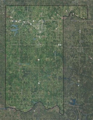 Pottawatomie County OK USGS imagery and topo map